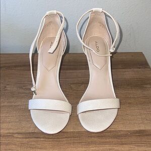 ALDO Women's Cream Strappy Heels